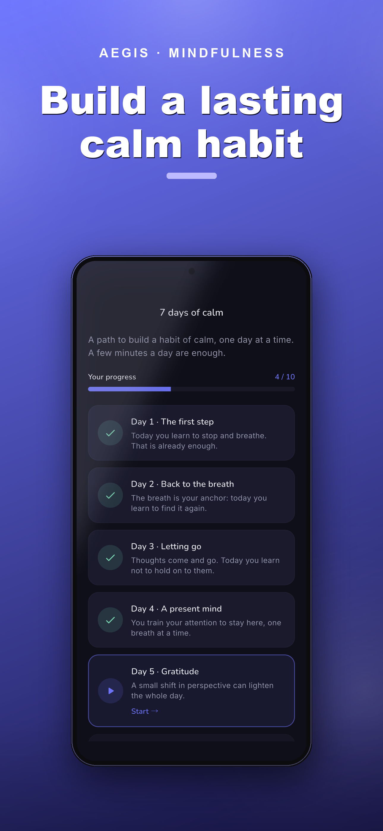 Aegis: Anxiety & Stress Help screenshot 4
