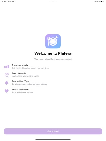 Platera- AI Nutrition Analyzer iPad screenshot