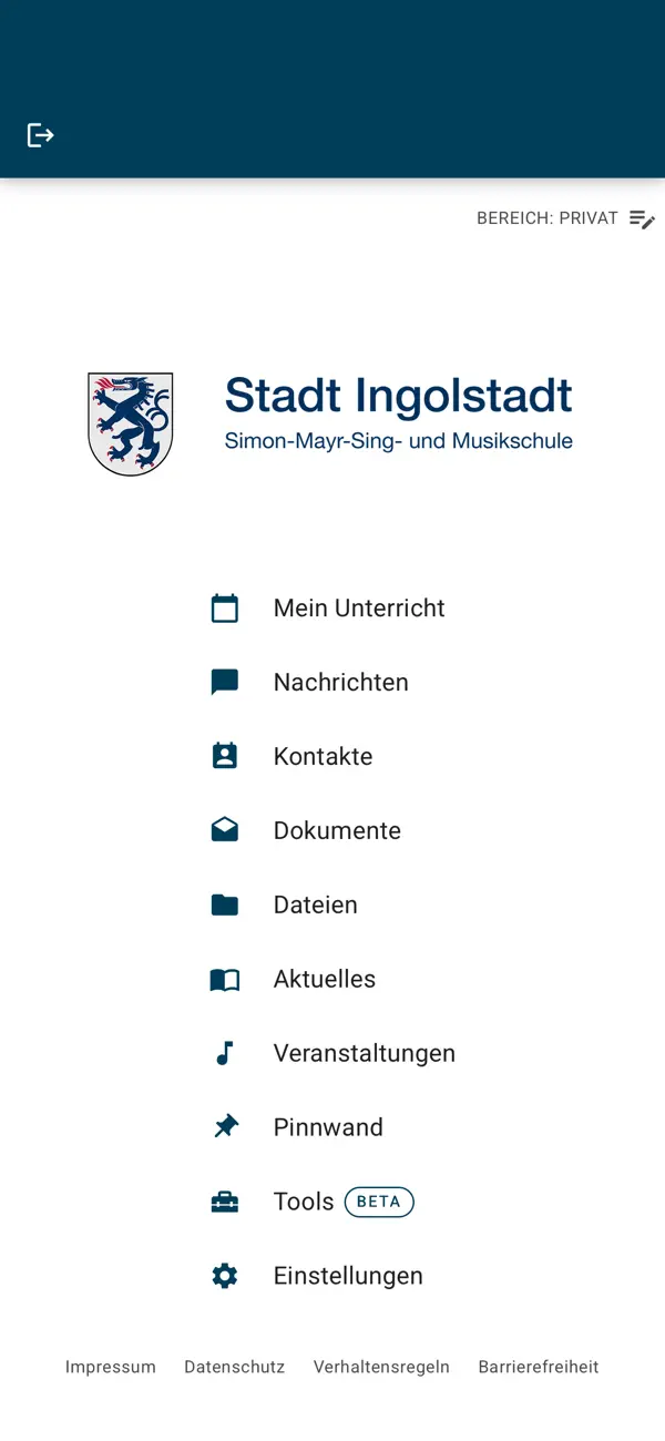 Screenshot #1 pour Musikschule Ingolstadt