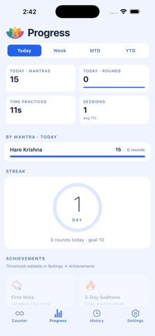 Sadhana: Mantra Tracker Screenshot 3 of 4