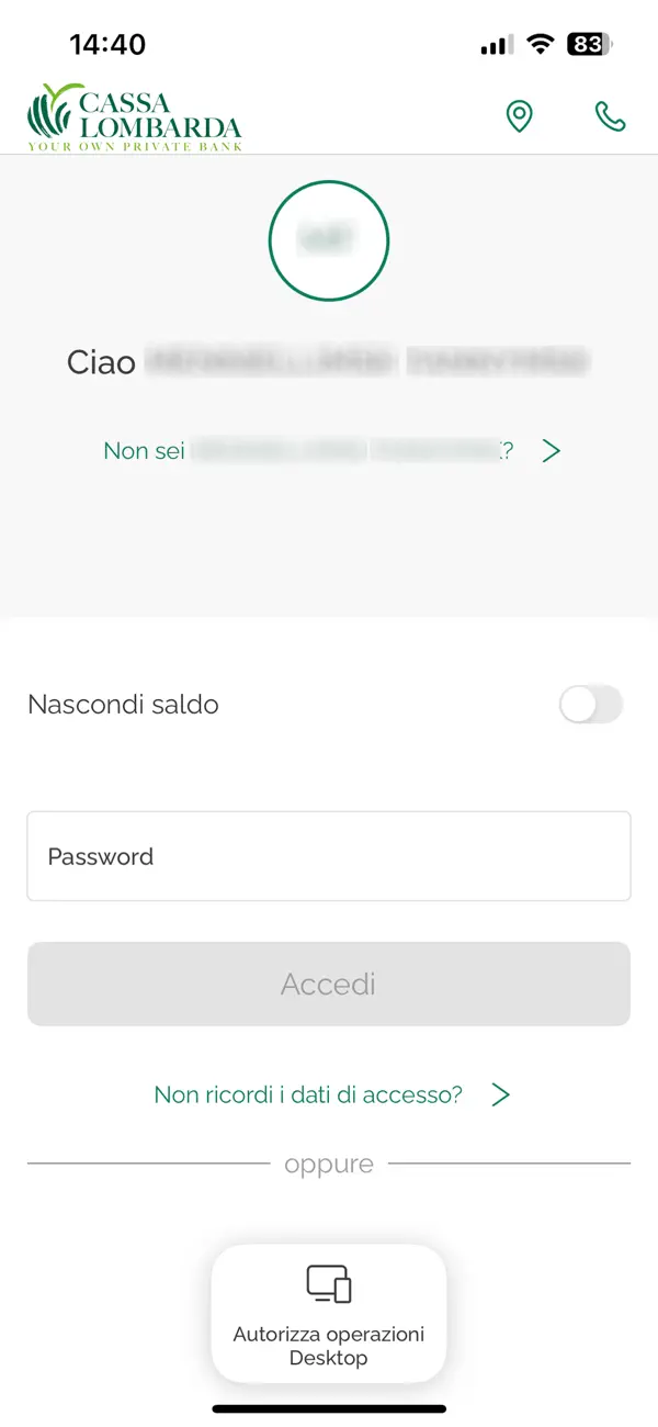 Screenshot #1 pour Cassa Lombarda Mobile