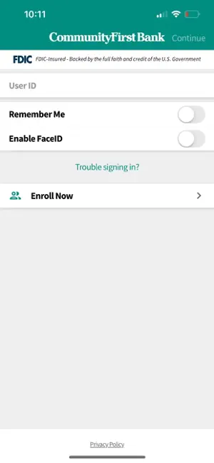 Community First Bank NI LA screenshot 1