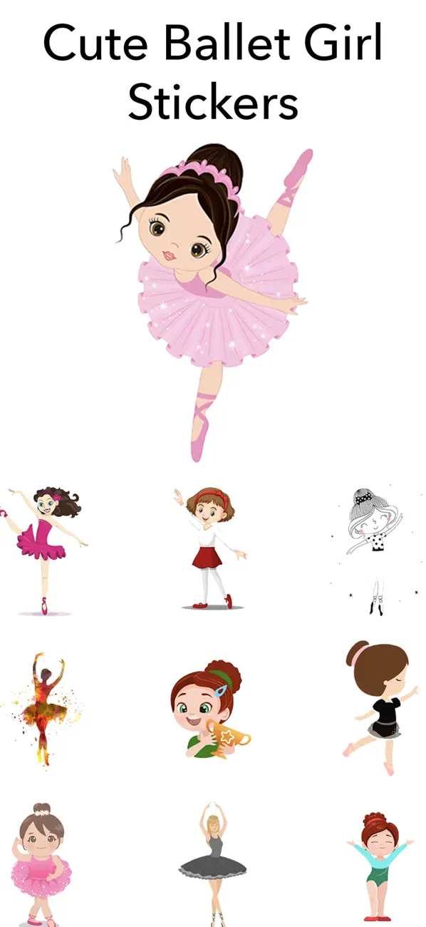 Screenshot #1 pour Cute Ballet Girl Stickers