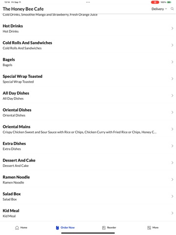 The Honey Bee Cafe iPad screenshot