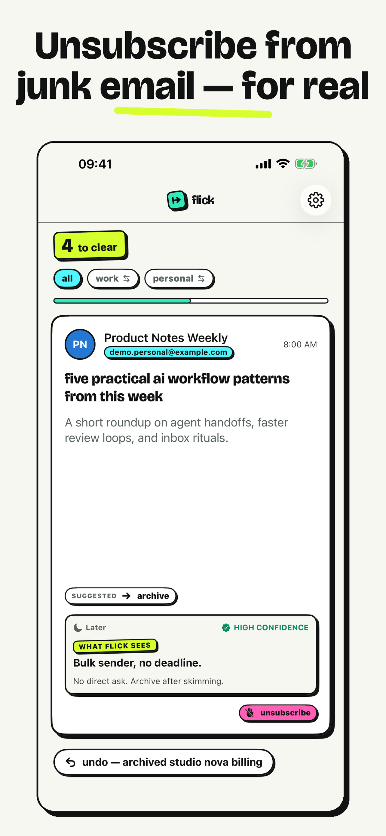 Flick: Swipe Email Cleaner screenshot 4