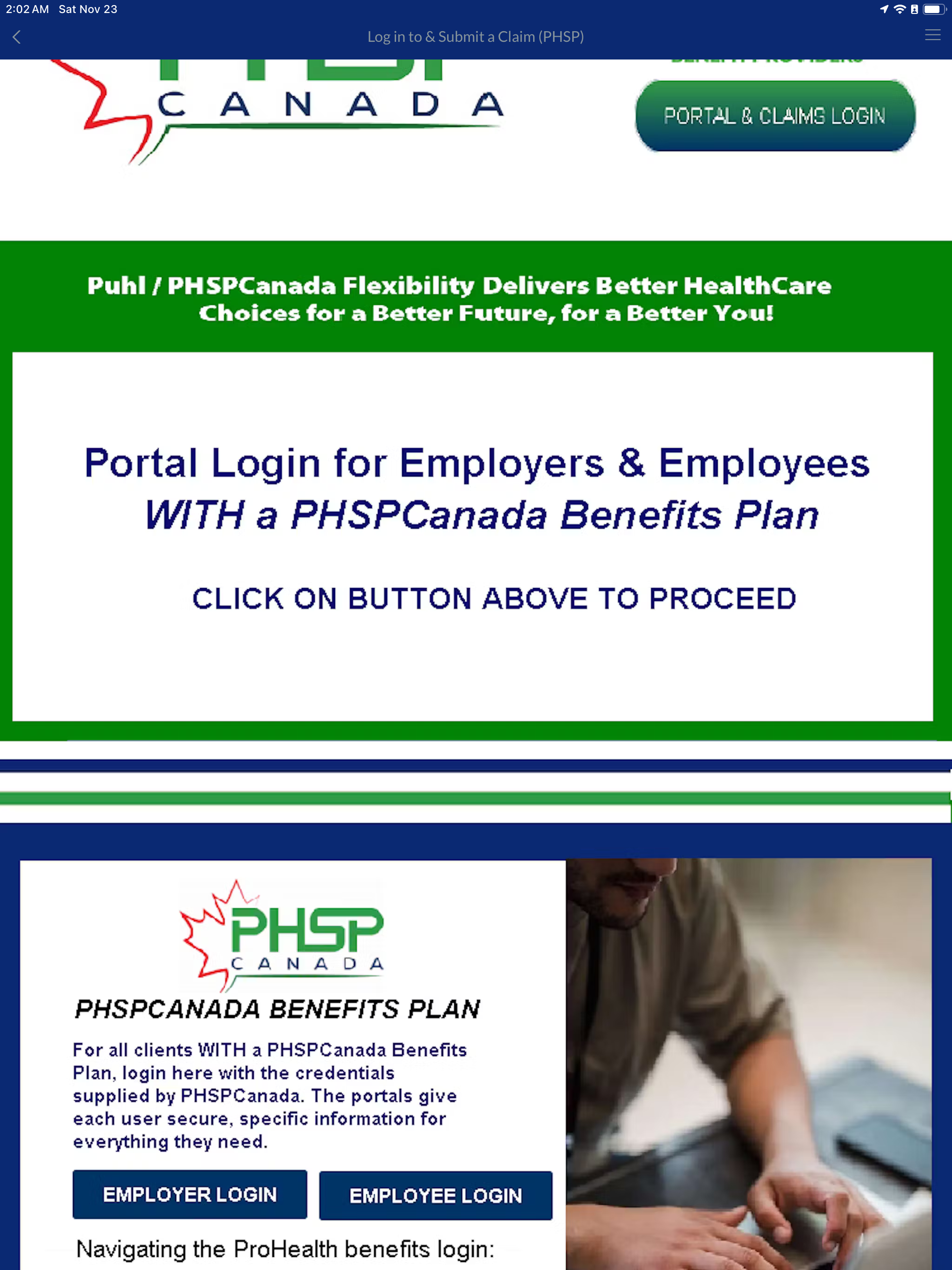 PHSPCanada Employee Benefits