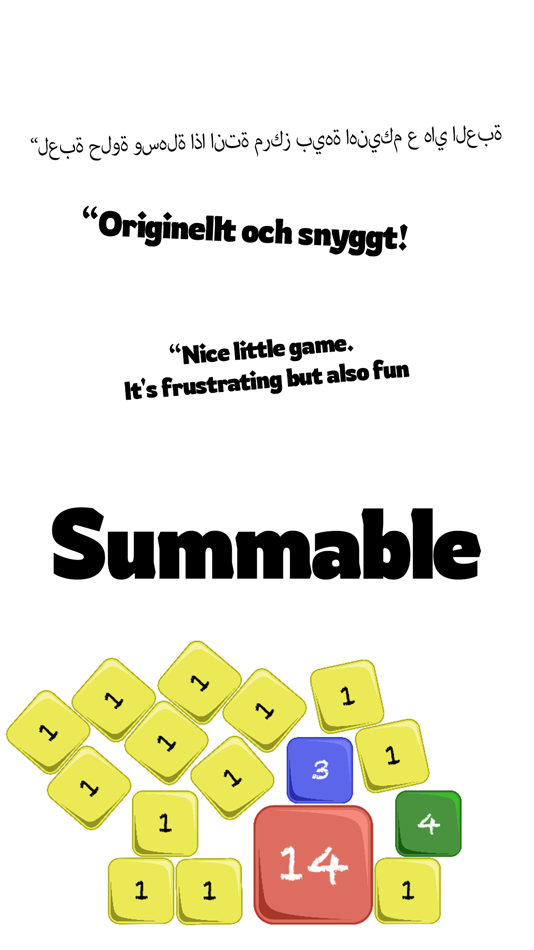 #1. Summable - Math numbers puzzle (iOS) By: Perkodar AB