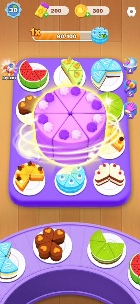 Cake Sort Master-Color Puzzle - Découvrez le succès d'une fusion complète avec un gâteau magnifiquement assemblé, émettant une aura lumineuse et des garnitures détaillées.