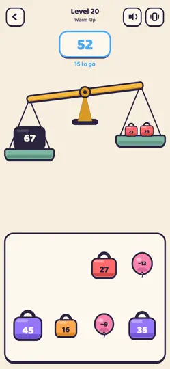 Captura de pantalla de Exactly 67: Number Puzzle en iPhone 1