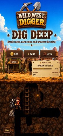 Wild West Digger iPhone screenshot