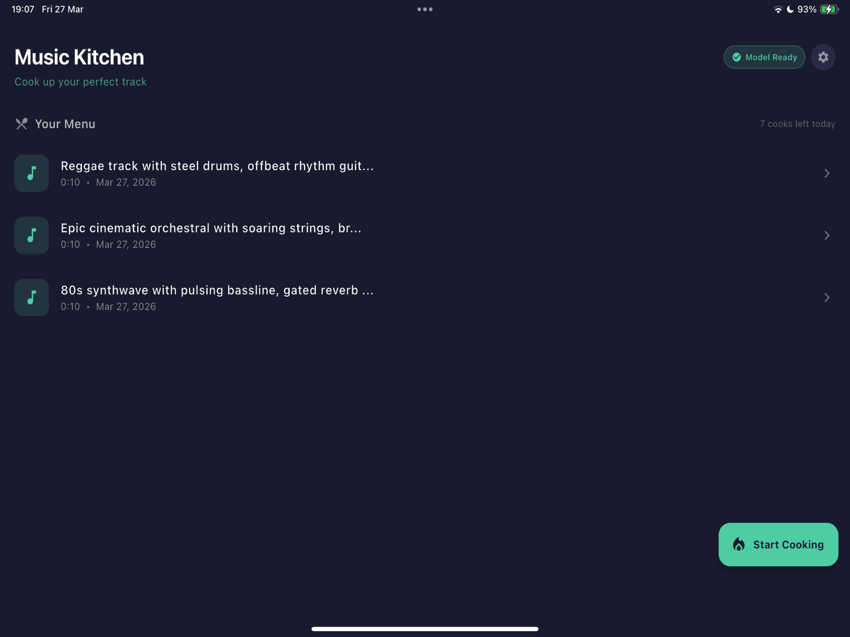 Music Kitchen - Local AI songs