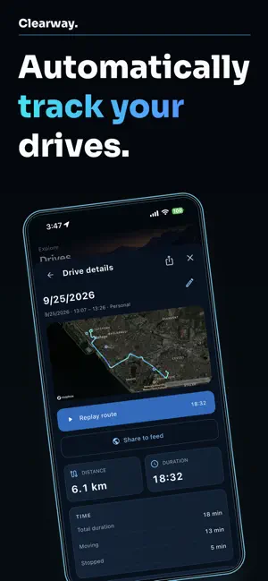 Clearway: Drive Tracker screenshot 1