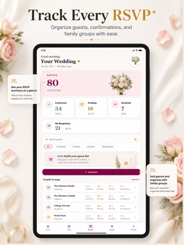 Wedding Planner Tracker iPad screenshot