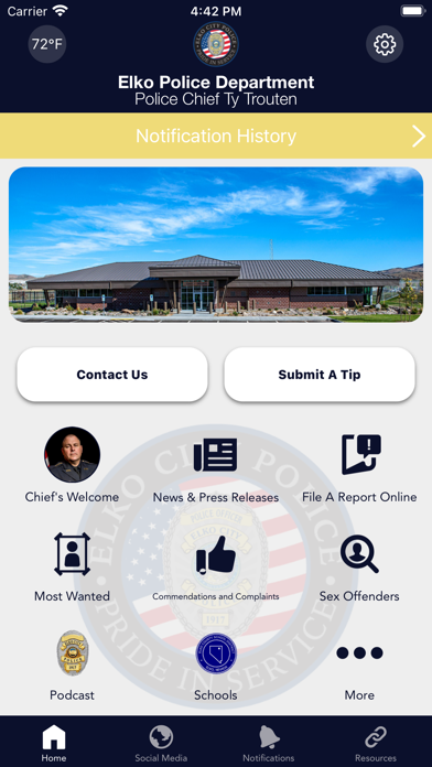 Elko Police Department Screenshot