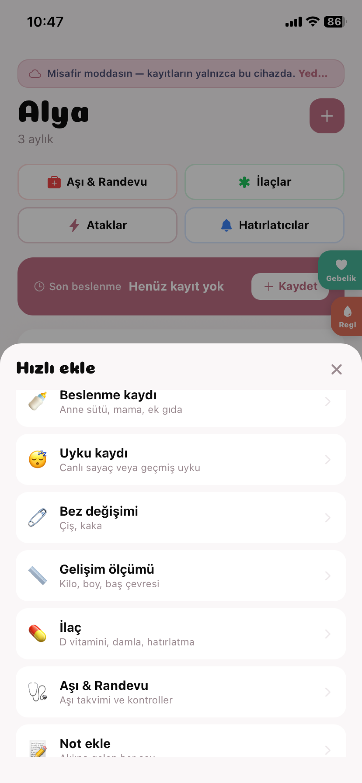 Alia: Regl, Gebelik, Bebek screenshot 5