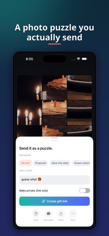 PuzzPic: Photo Puzzle Maker iPhone screenshot