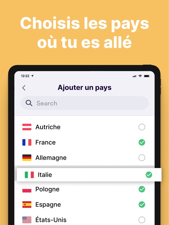 Screenshot #5 pour Been: Carte des pays visités