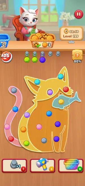 Crafty Cat: Puzzle&Knitting screenshot 1