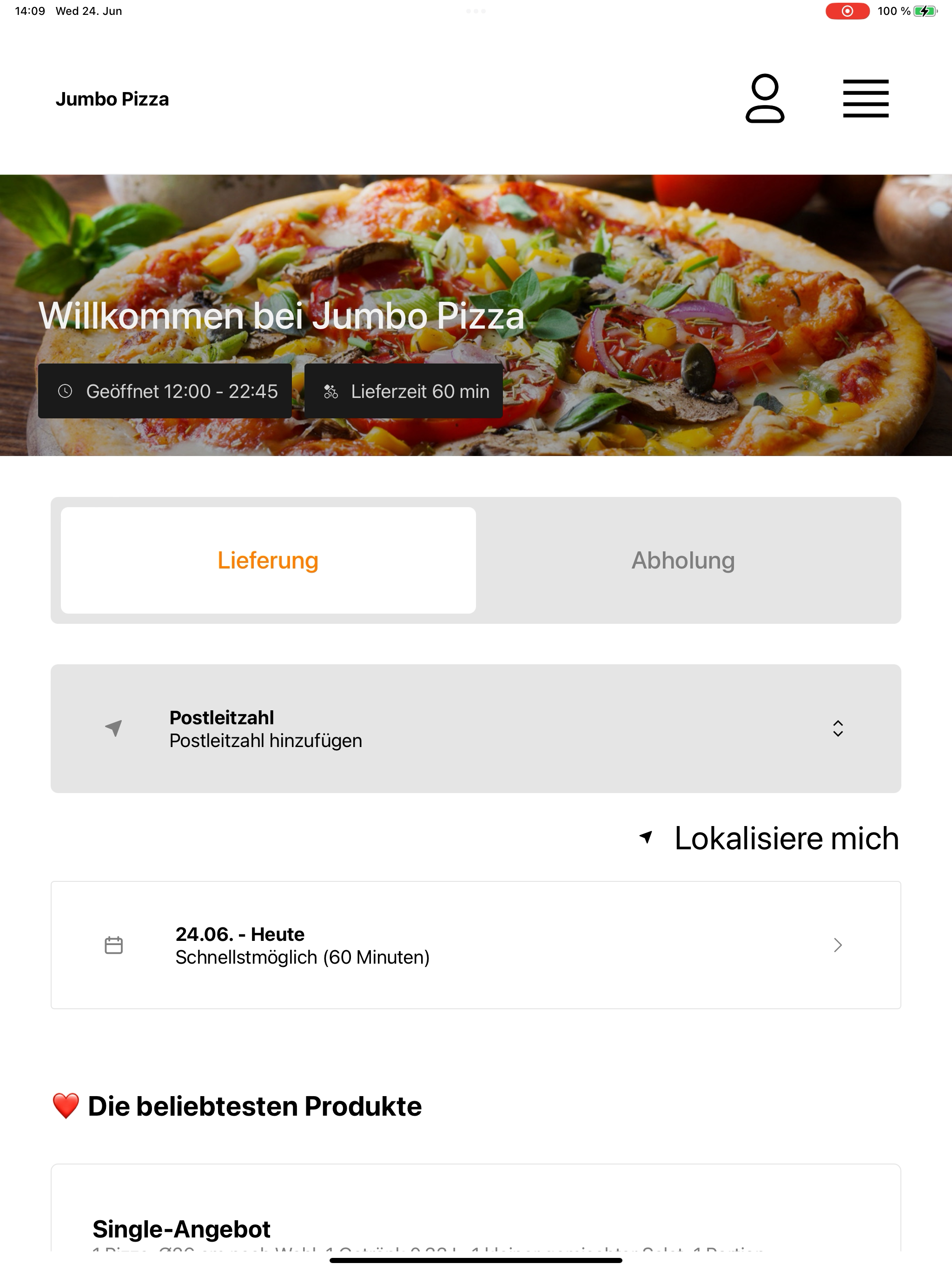 Jumbo Pizza