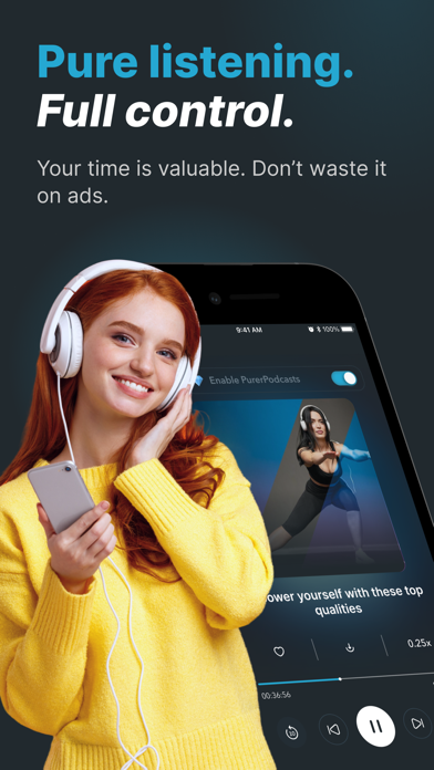 PurerPodcasts app screenshot