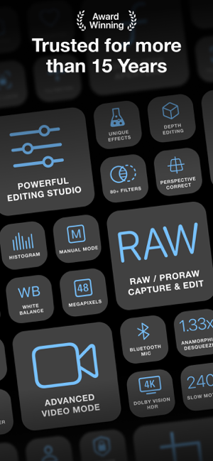 ‎ProCamera。 Raw+手动相机截图