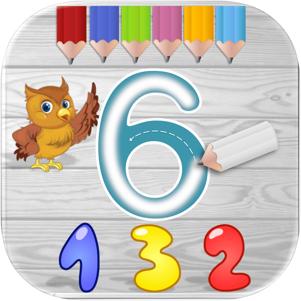 Apple App Store cover for 123 Learn to Write Number Game