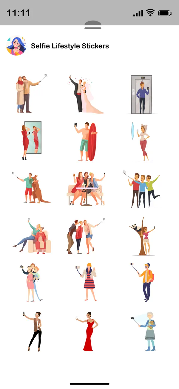 Screenshot #2 pour Selfie Lifestyle Stickers