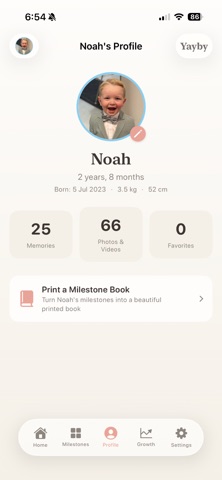 Yayby: Baby Milestones screenshot