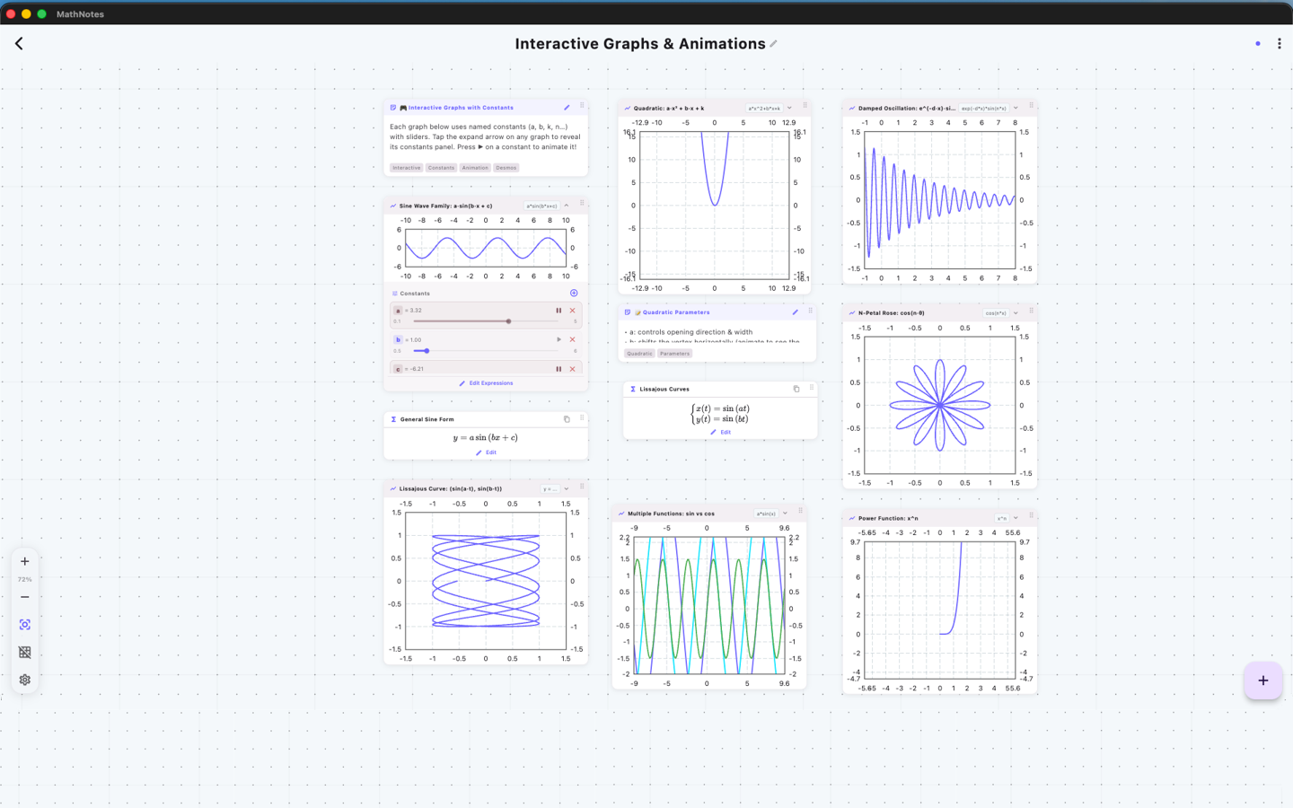 MathNotes: Math & 3D Graphs