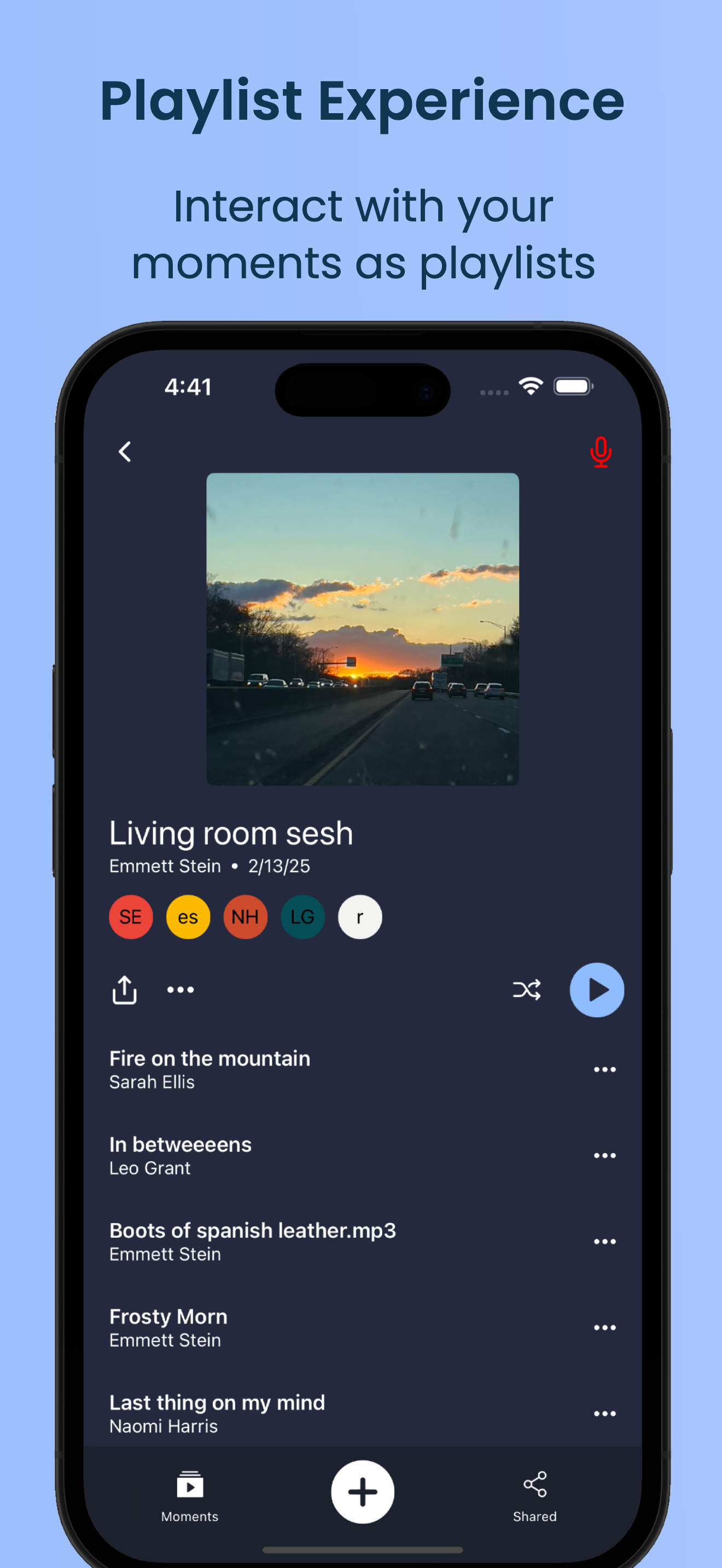 Moment: Audio Sharing