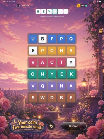 Letterow: Cozy Word Puzzle iPad screenshot