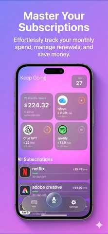 TrustMe:Ai Sub Tracker Screenshot 1 of 8