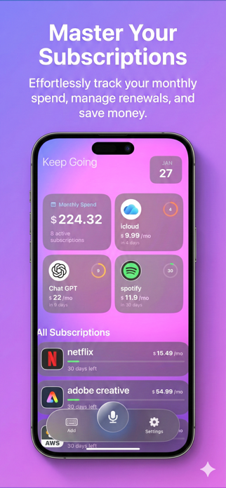 TrustMe:Ai Sub Tracker Screenshot 1 of 8