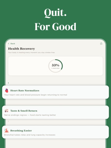 No Smoking: Cigarette Tracker iPad screenshot