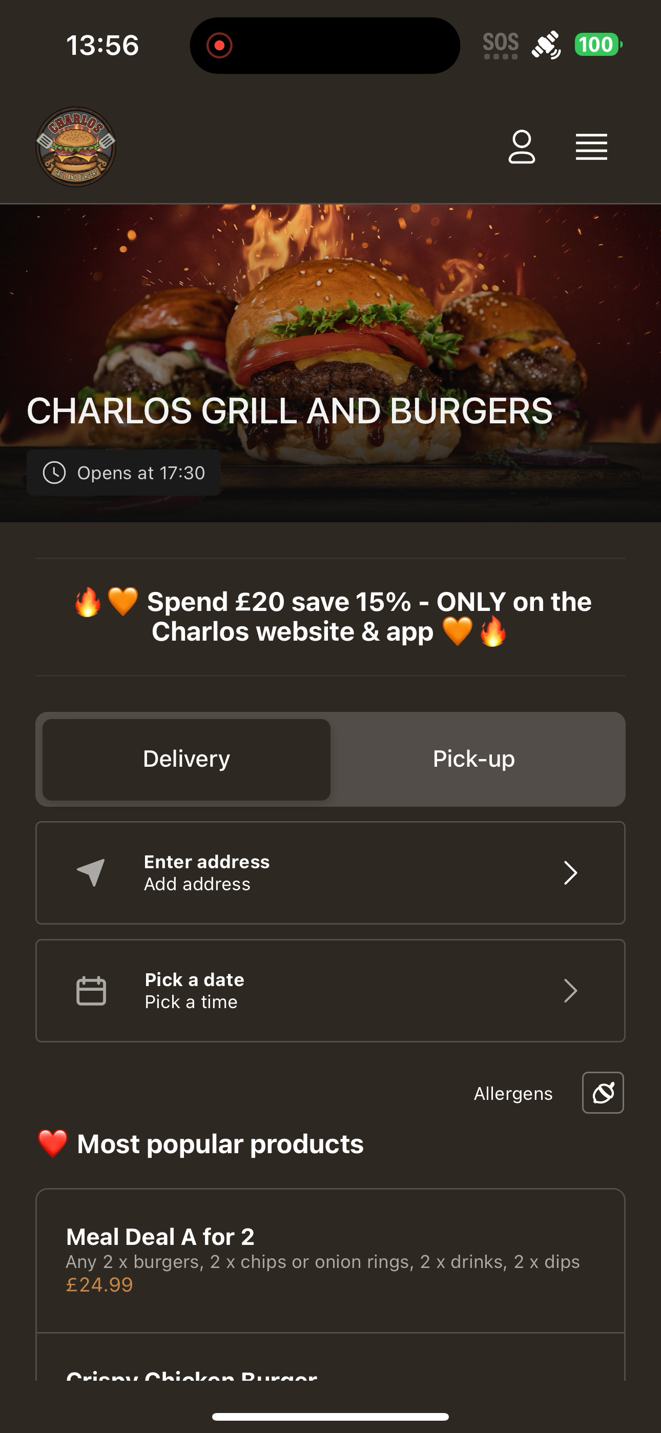 CHARLOS GRILL AND BURGERS