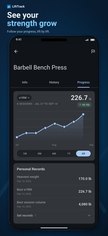 LiftTrack: Strength Training Screenshot 6 of 8