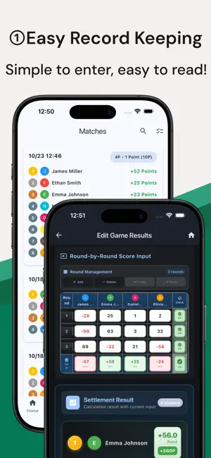 MemoJong Mahjong Score Tracker screenshot 3