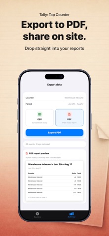Tally: Tap Counter iPhone screenshot