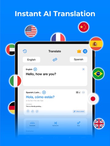 AI Translate: Keyboard & Voice iPad screenshot