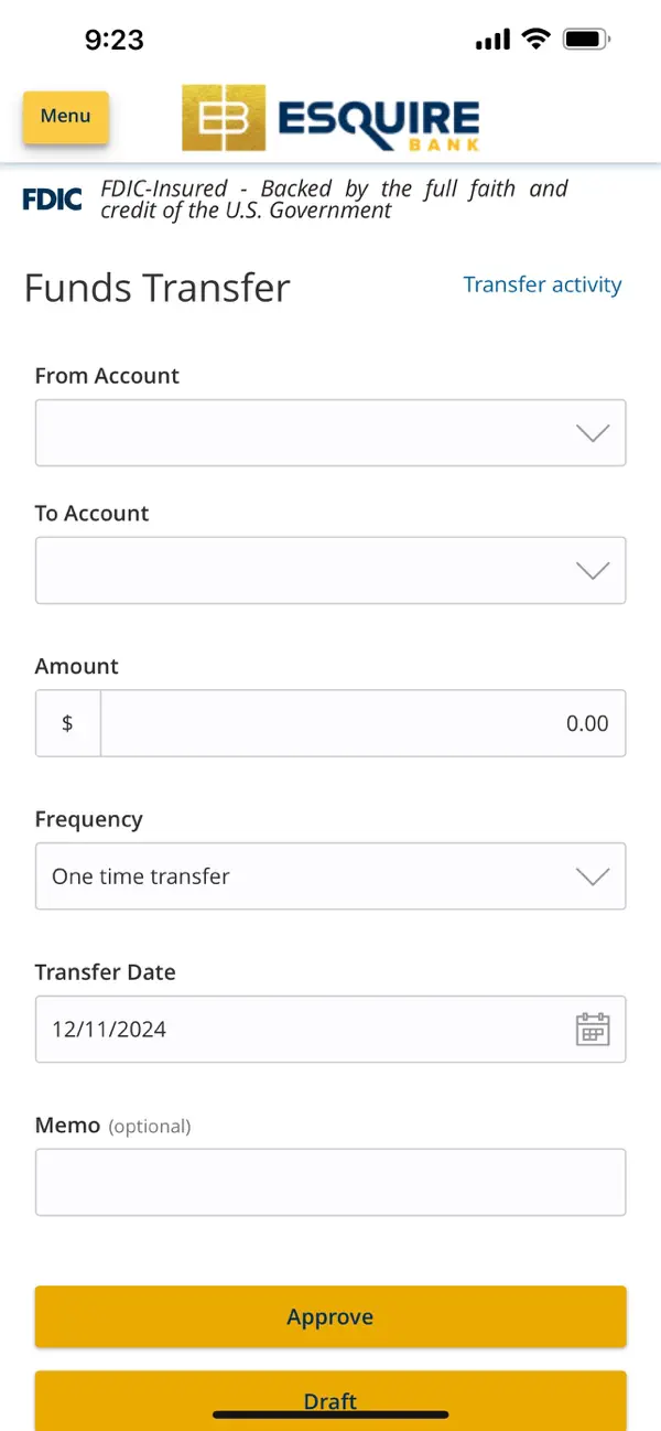 Screenshot #3 pour Esquire Bank Mobile Banking