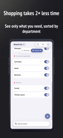 Grocery list made easy: Yasha screenshot