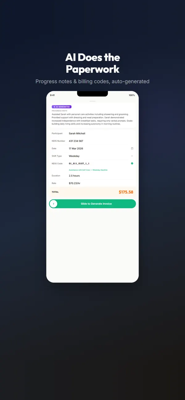 Screenshot #2 pour CareVoice NDIS Invoice