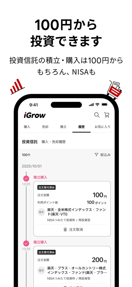 iGrow - 楽天証券の資産づくりアプリアプリ screenshot 5