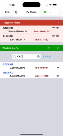 Forex Price Alerts Screenshot 7 of 9