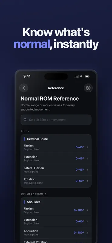 Goniometer: Range of Motion screenshot 8 of 10