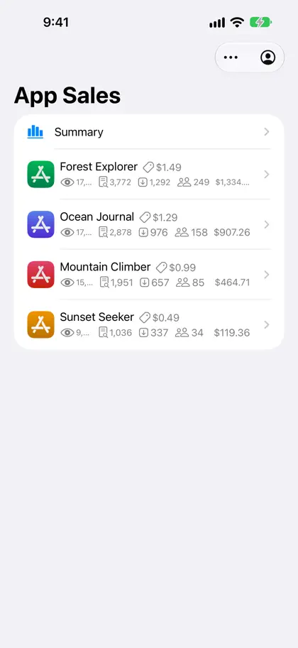 App Sales+ ekran görüntüsü 4 / 5