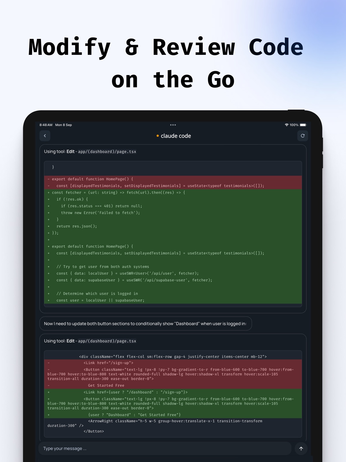 VibeCode: Codex & Claude AI ipad screenshot 3