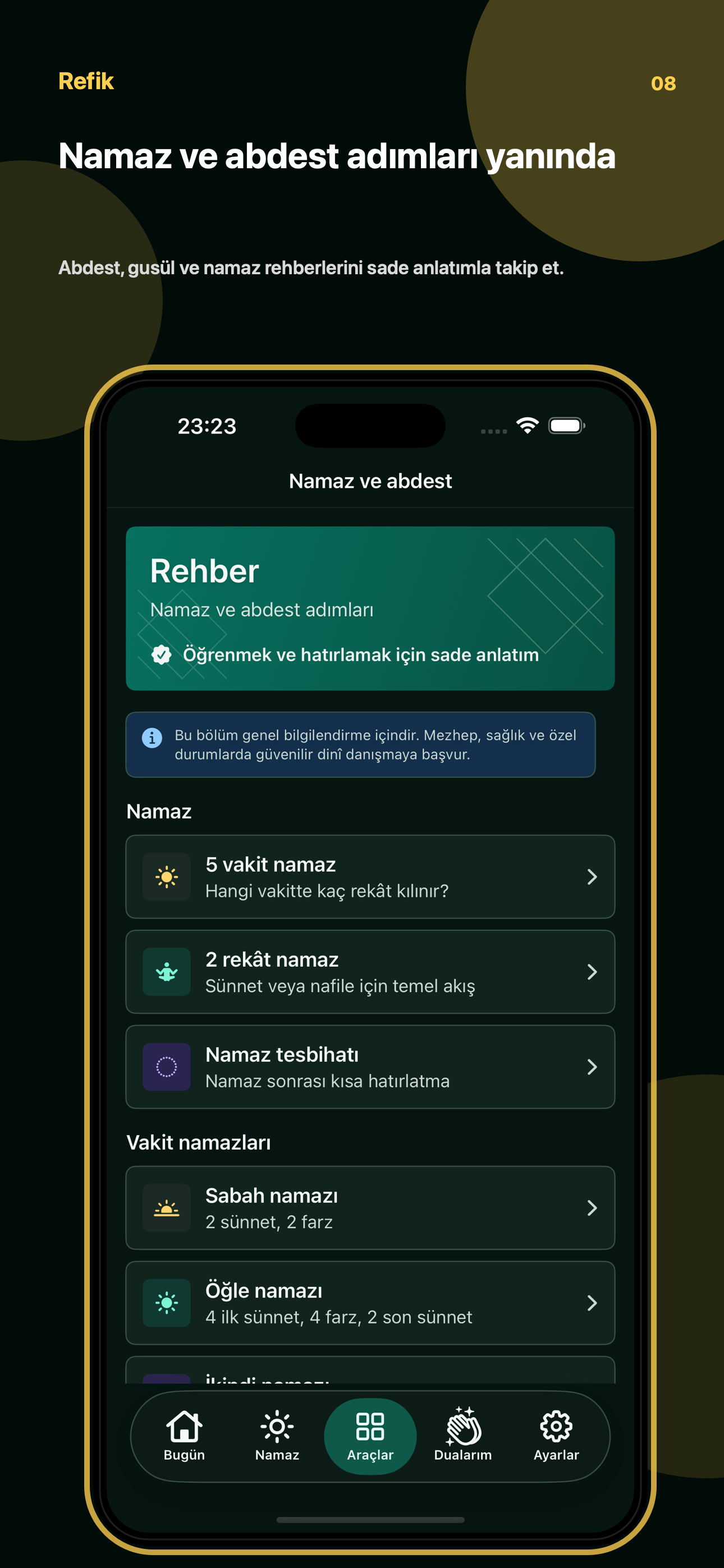 Refik: Namaz, Dua ve Zikir screenshot 8