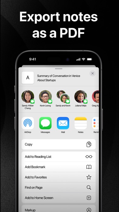 Flownote AI Meeting Note Taker iPhone screenshot 7 - Productivity app