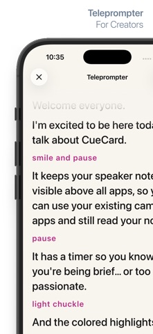CueCard Teleprompter Screenshot 1 of 4